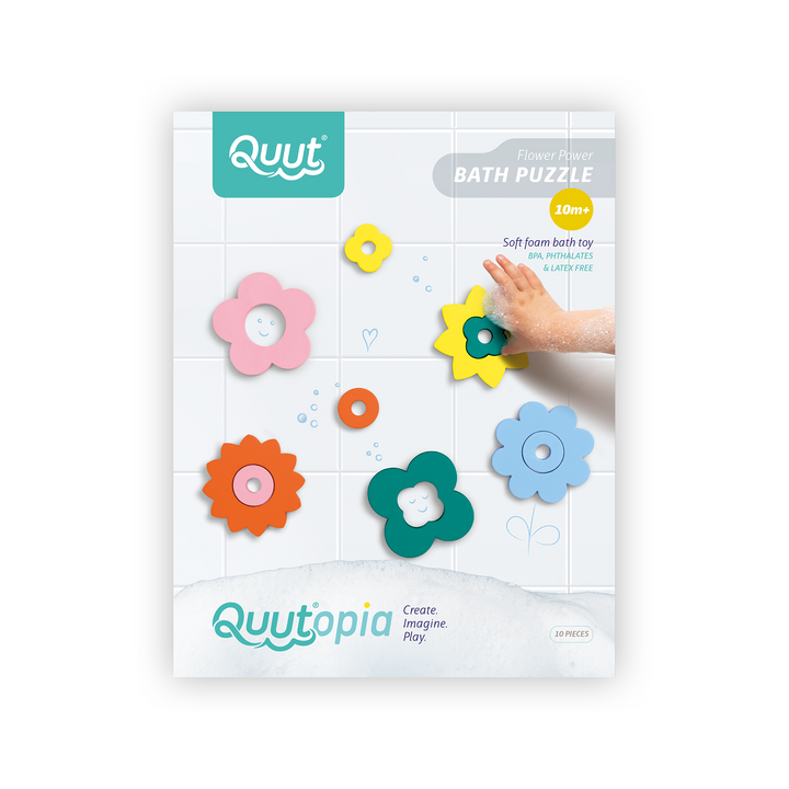 Quut Soft Foam Bath Puzzle - Flower Power