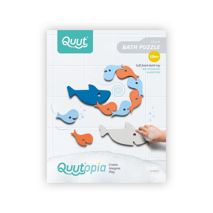 Quut Soft Foam Bath Puzzle - Sharks