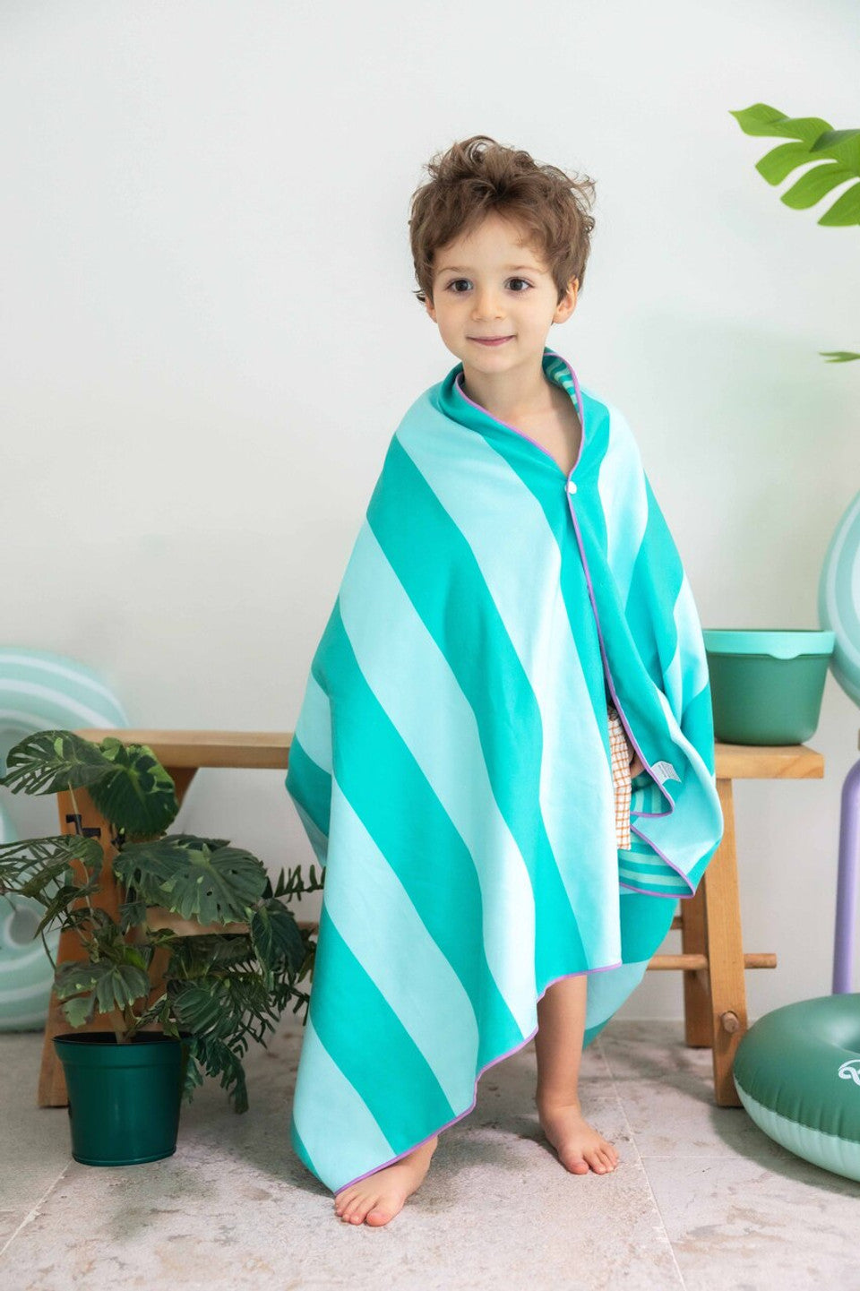 Quut Play Towel - Safari & Lagoon Stripe