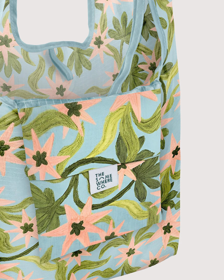 The Somewhere Co Reusable Shopping Bag - Seaflower