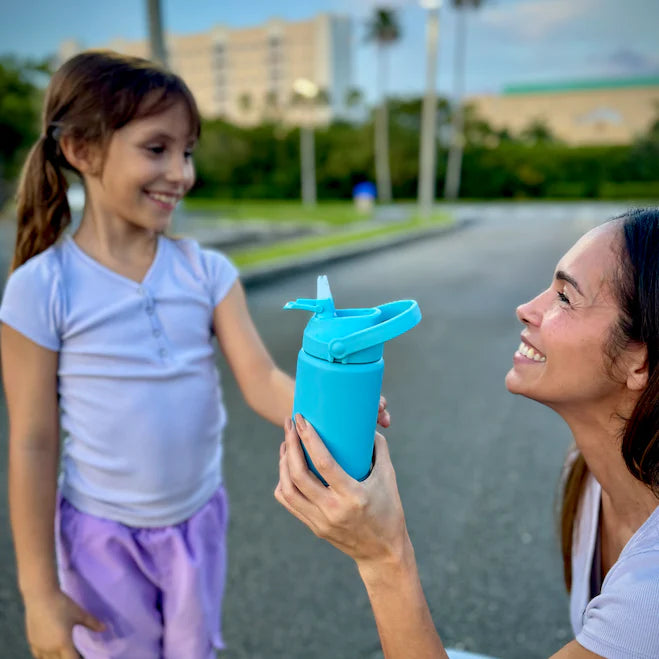 Re-Play 355ml Insulated Water Bottle -  Pool Blue