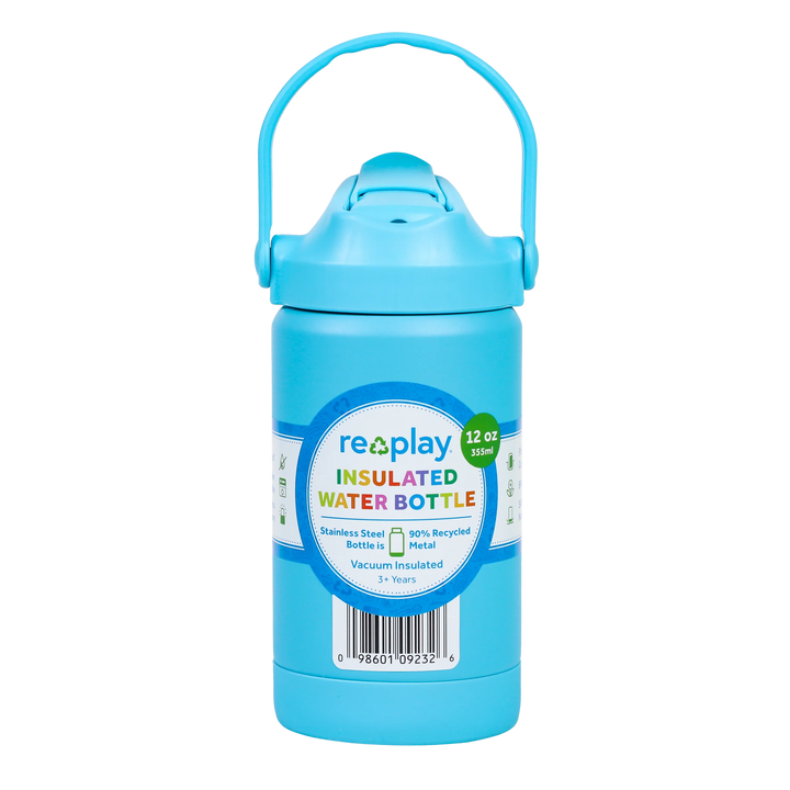 Re-Play 355ml Insulated Water Bottle -  Pool Blue