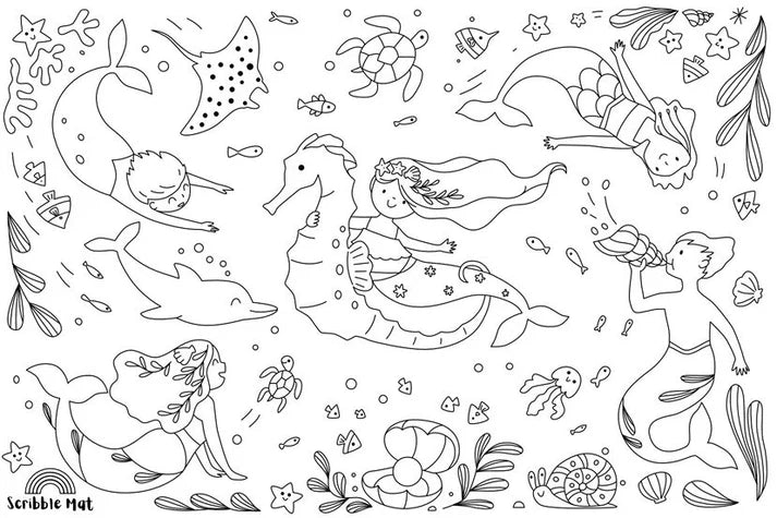 Reusable Scribble Mat Set | Merfolk Magic