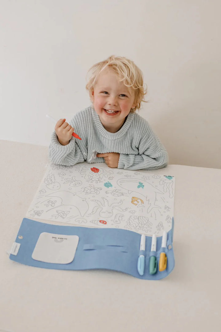 Reusable Scribble Mat Set | Under the Sea