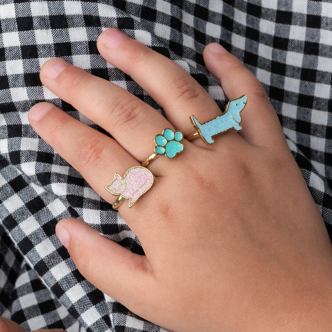 Rex London Glitter Rings - Pets