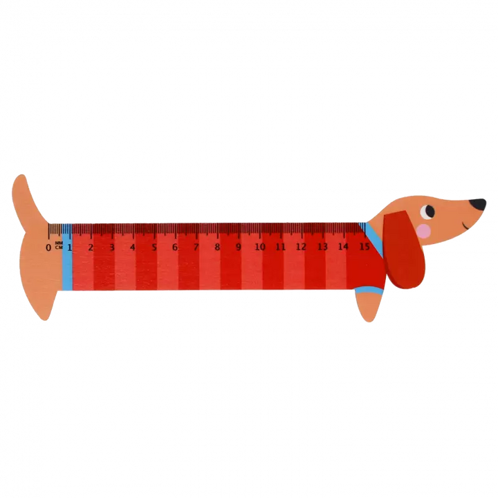 Rex London Wooden Ruler Sausage Dog