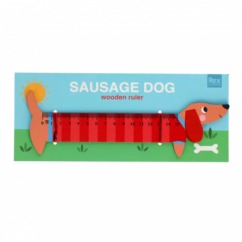 Dogs Speed Ruler Rex London Wooden Ruler Sausage Dog – The Thrifty Mumma