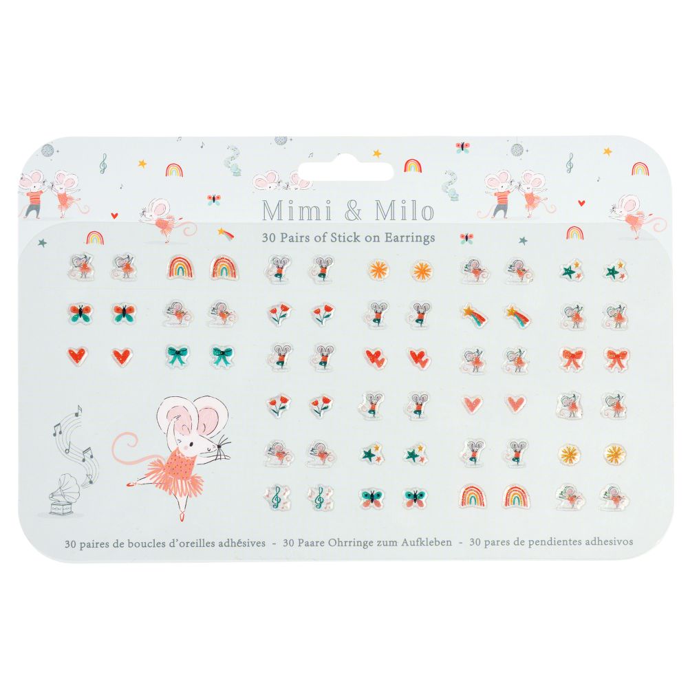 Kids Stick-On Earrings - Mimi and Milo