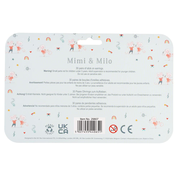 Kids Stick-On Earrings - Mimi and Milo