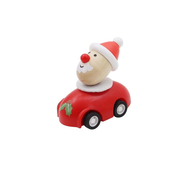 Wooden Christmas Pull Back Racers - Assorted