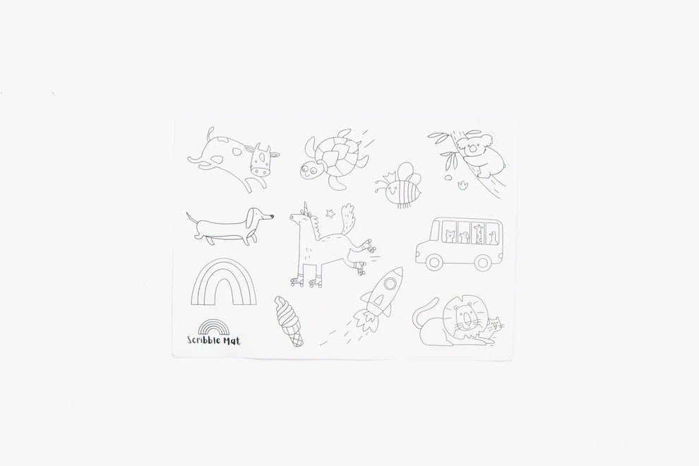Scribble Mat Colouring Sticker Set