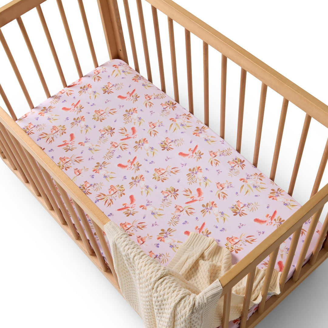 Snuggle Hunny Organic Fitted Jersey Cotton Cot Sheet - Major Mitchell