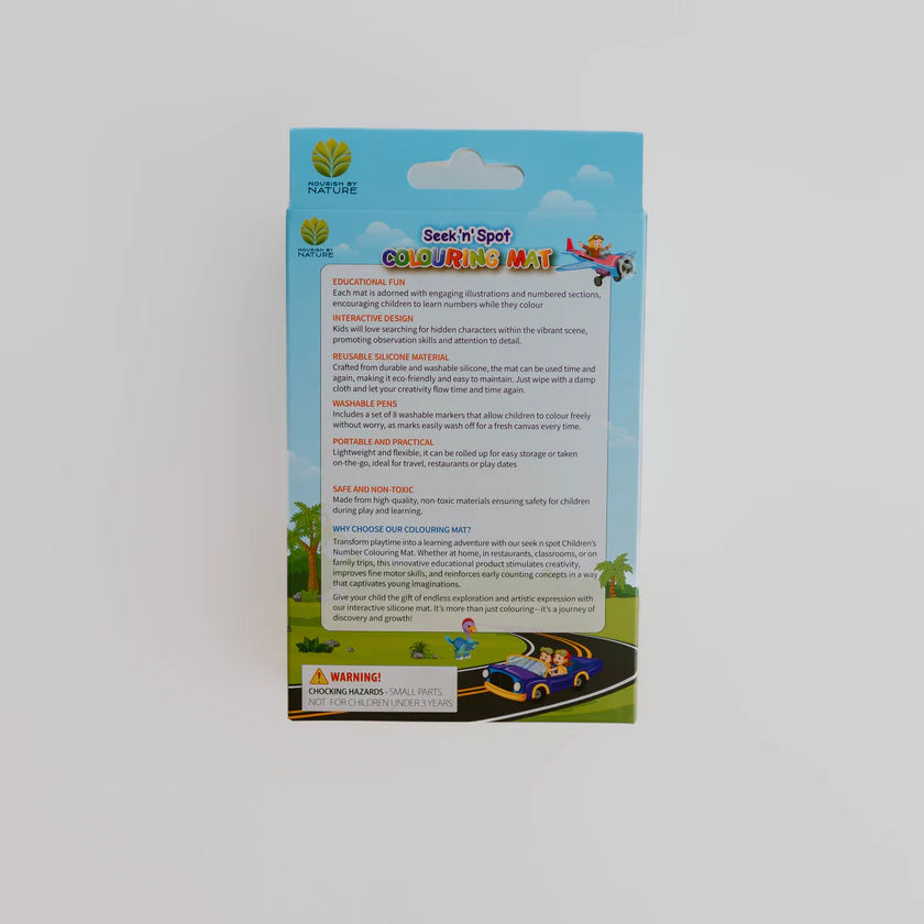 Seek n' Spot Jumbo Silicone Colouring Mat - Cars & Trucks