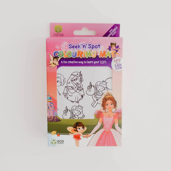 Seek n' Spot Silicone Colouring Mat - Princesses & Fairies