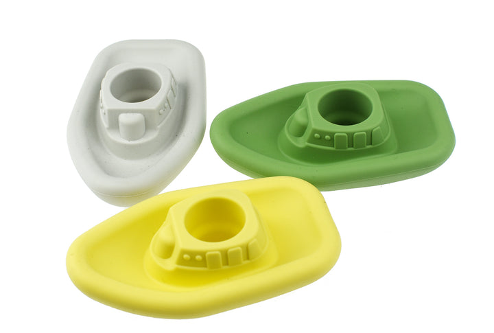 Silicone Bath Boats 3 Pack - Green & Yellow