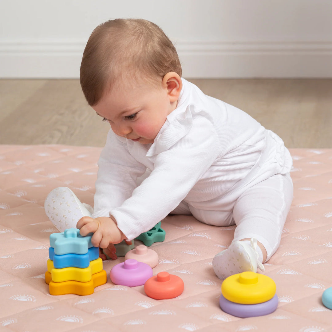 Silicone Star Stacking Tower - Sorbet
