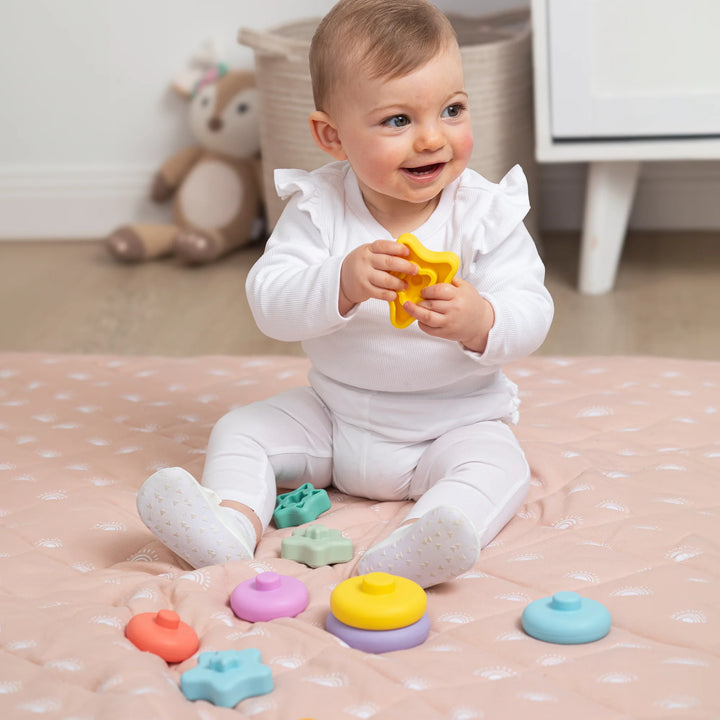 Silicone Star Stacking Tower - Sorbet