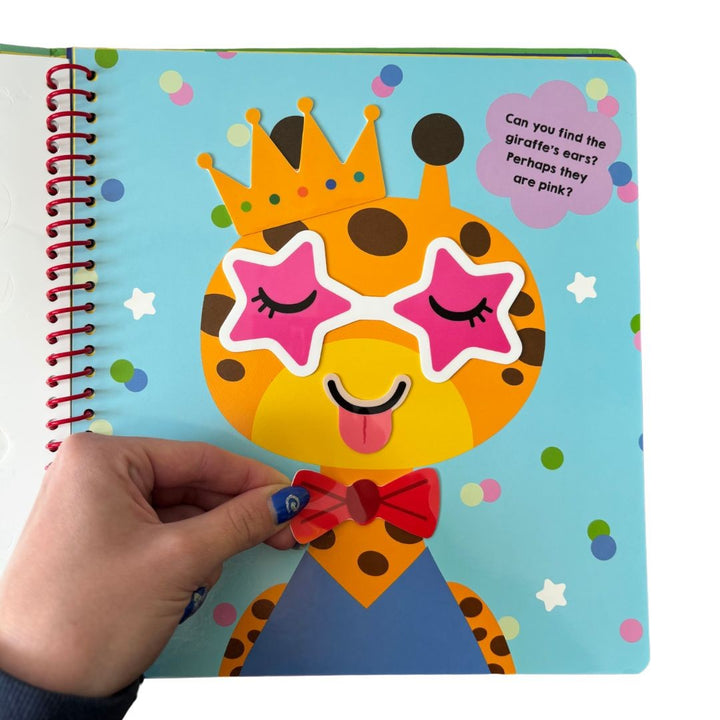 Silly Animals Reusable Silicone Sticker Book