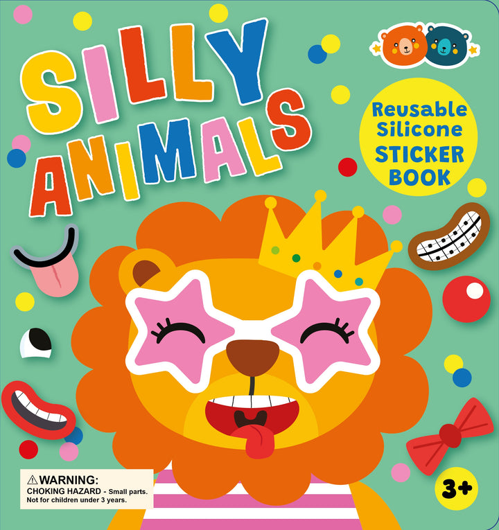 Silly Animals Reusable Silicone Sticker Book
