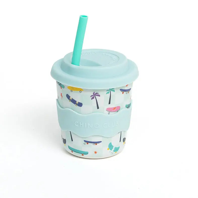 Skateboard Kids Keep Cup 240ml + Straw