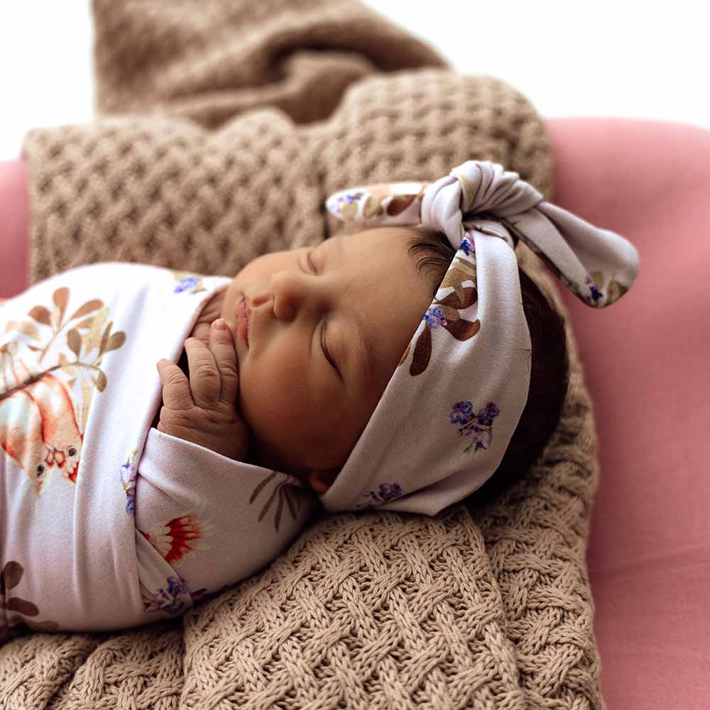 Snuggle Hunny Organic Top Knot Headband - Major Mitchell