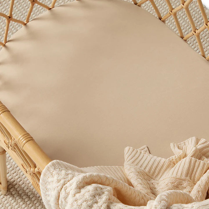 Snuggle Hunny Bassinet Sheet & Change Pad Cover - Pebble