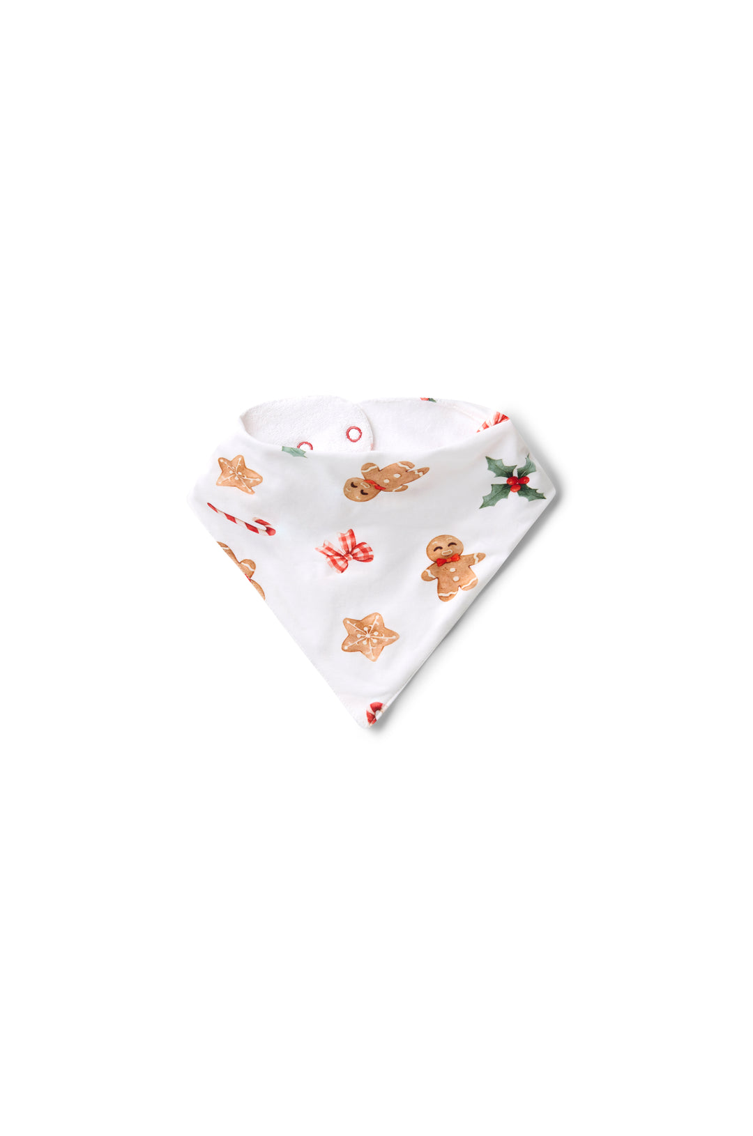 Snuggle Hunny Christmas Organic Dribble Bib - Gingerbread