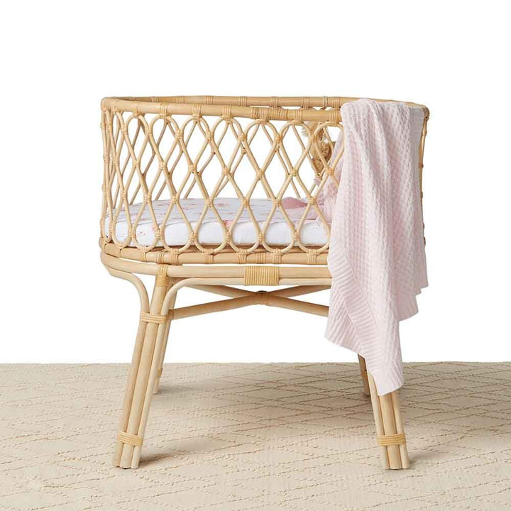 Snuggle Hunny Diamond Knit Baby Blanket - Blush