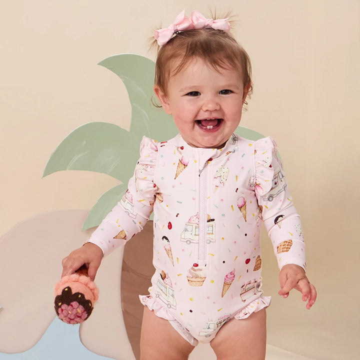 Snuggle Hunny Frill Swimsuit - Ice Creams