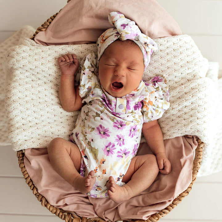 Snuggle Hunny Organic Short Sleeve Frill Bodysuit - Isla