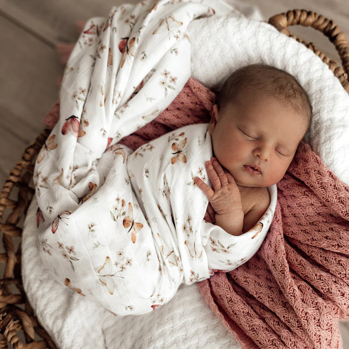 Snuggle Hunny Organic Cotton Muslin Wrap - Butterfly