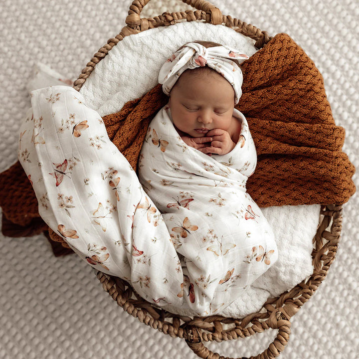 Snuggle Hunny Organic Cotton Muslin Wrap - Butterfly