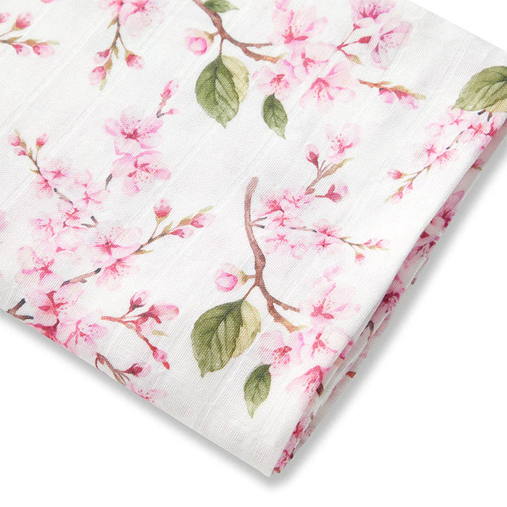 Snuggle Hunny Organic Cotton Muslin Wrap - Cherry Blossom