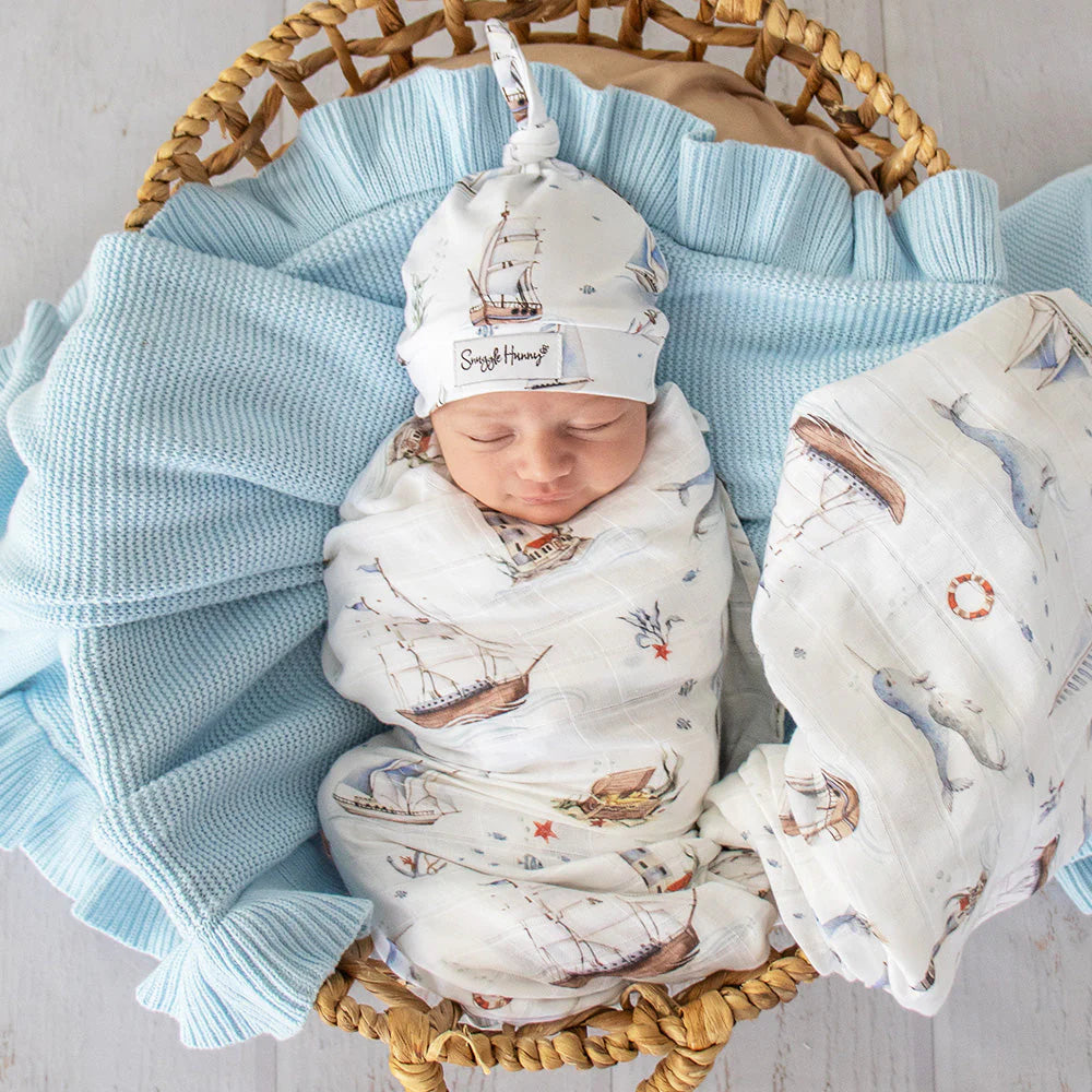 Snuggle Hunny Organic Cotton Muslin Wrap - Set Sail