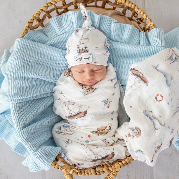 Snuggle Hunny Organic Cotton Muslin Wrap - Set Sail
