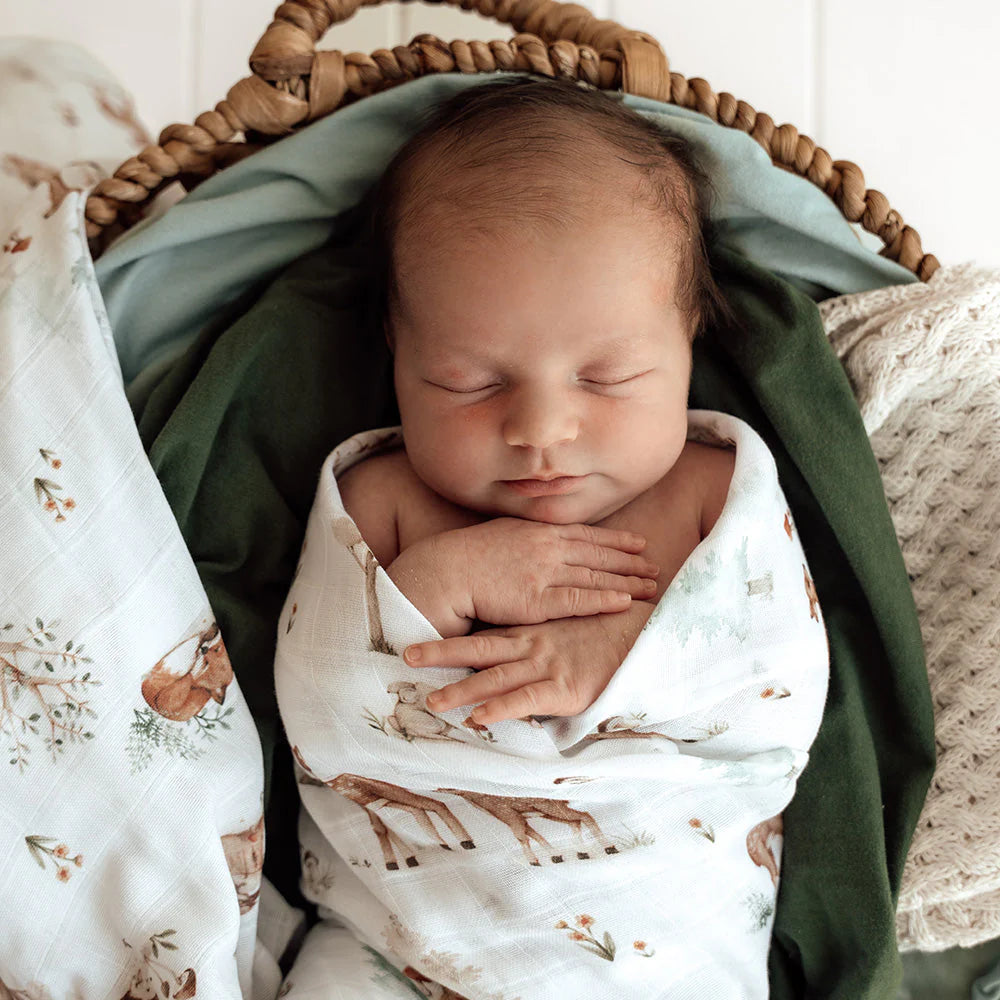 Snuggle Hunny Organic Cotton Muslin Wrap - Woodland Tales