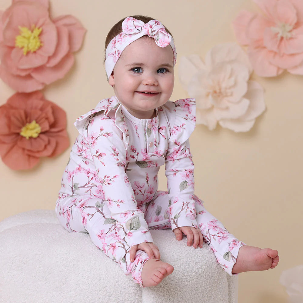 Snuggle Hunny Organic Growsuit - Cherry Blossom