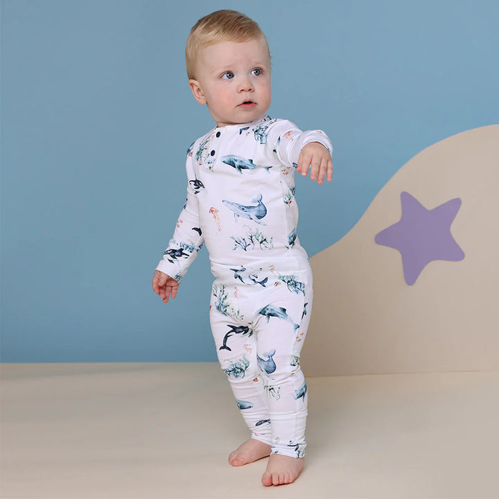 Snuggle Hunny Organic Growsuit - Ocean