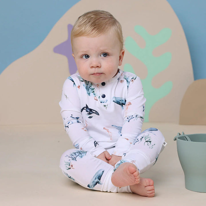 Snuggle Hunny Organic Growsuit - Ocean