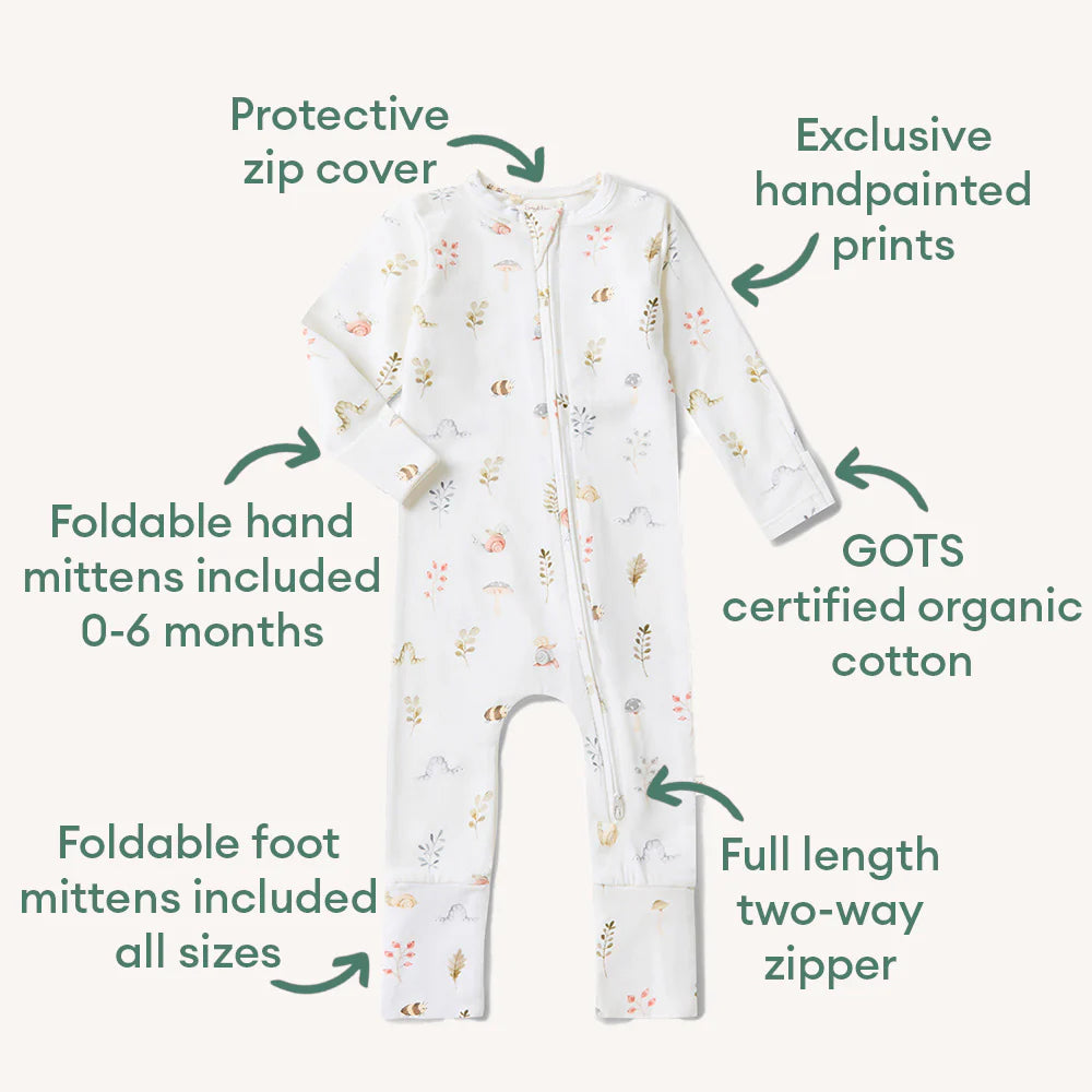 Snuggle Hunny Organic Snugglesuit - Garden Friends