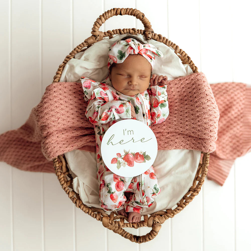 Snuggle Hunny Organic Snugglesuit - Strawberry