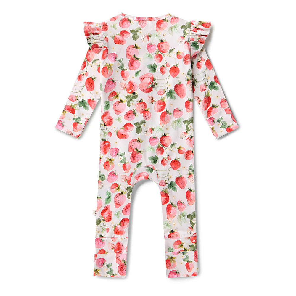 Snuggle Hunny Organic Snugglesuit - Strawberry