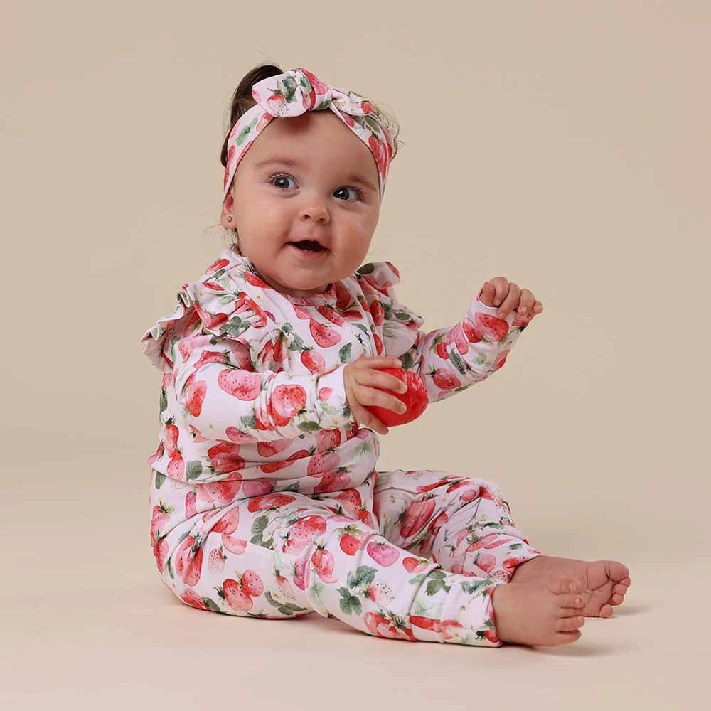 Snuggle Hunny Organic Snugglesuit - Strawberry