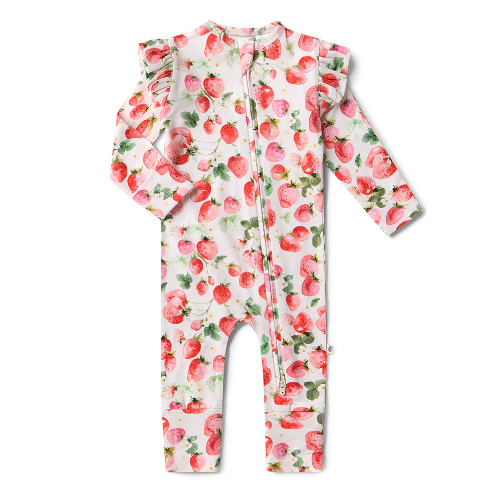 Snuggle Hunny Organic Snugglesuit - Strawberry