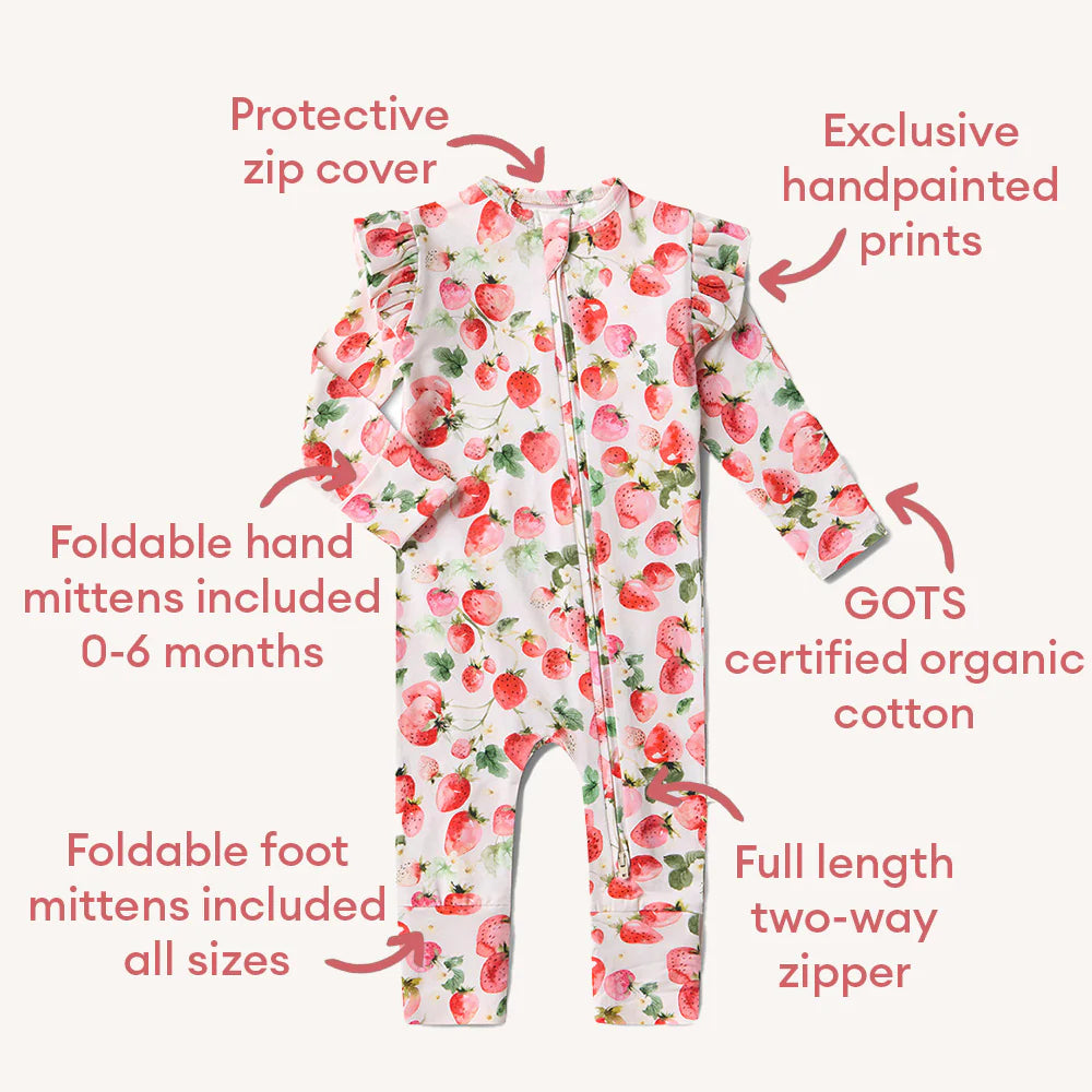 Snuggle Hunny Organic Snugglesuit - Strawberry