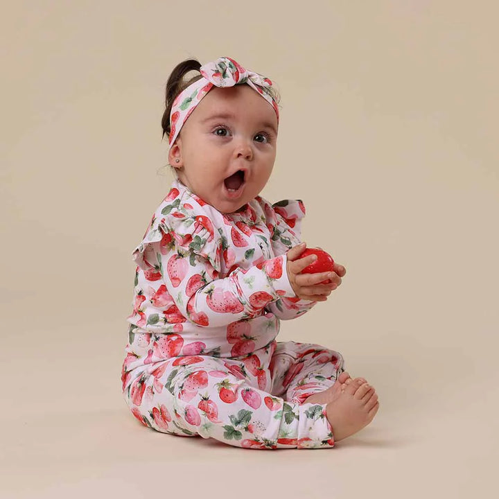 Snuggle Hunny Organic Snugglesuit - Strawberry