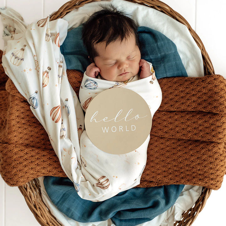 Snuggle Hunny Reversible Milestone Cards - Up & Away & Pebble
