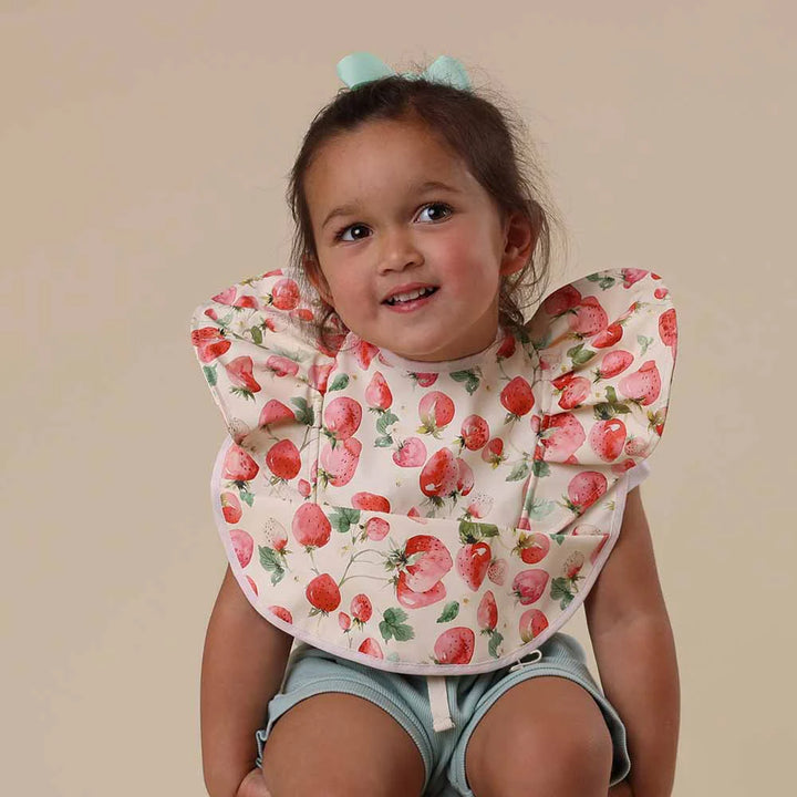 Snuggle Hunny Waterproof Frill Snuggle Bib - Strawberry