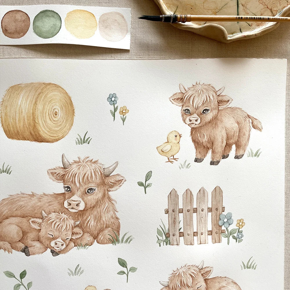 Snuggle Hunny Waterproof Snuggle Bib - Highland Cows