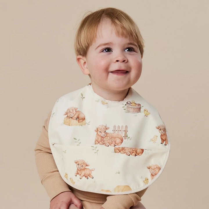 Snuggle Hunny Waterproof Snuggle Bib - Highland Cows